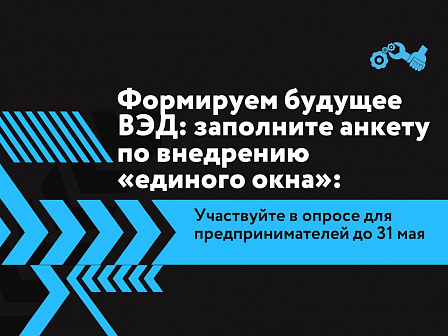 Формируем будущее ВЭД: заполните анкету по внедрению «единого окна»